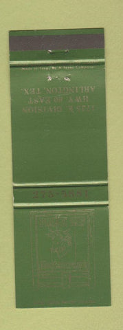 Matchbook Cover - Prime Rib Restaurant Arlington TX