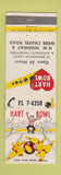 Matchbook Cover - Hart Bowling Dallas TX WORN