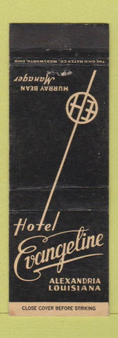 Matchbook Cover - Hotel Evangeline Alexandria LA WEAR