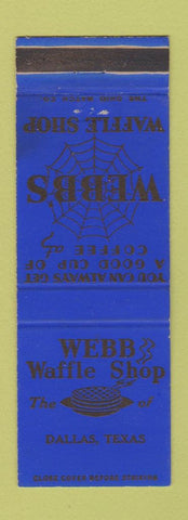 Matchbook Cover - Webb Waffle Shop Dallas TX BLUE