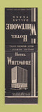 Matchbook Cover - Hotel Whitmore Dallas TX