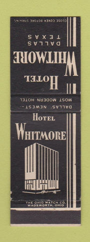 Matchbook Cover - Hotel Whitmore Dallas TX