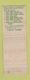 Matchbook Cover - Lucas Restaurant Dallas TX