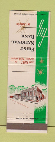 Matchbook Cover - Frist National Bank Cameron TX