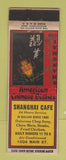 Matchbook Cover - Shanghai Cafe Chinese Dallas TX