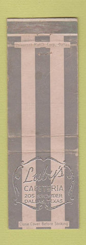 Matchbook Cover - Luby's Cafeteria Dallas TX