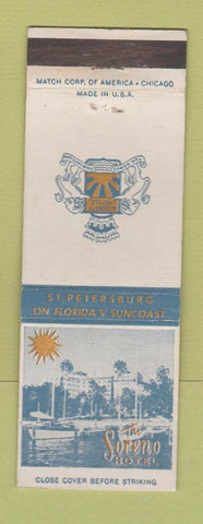Matchbook Cover - Soreno Hotel St Petersburg FL