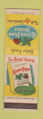Matchbook Cover - Clover Farm Stores Flour Foods