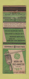 Matchbook Cover - General Electric Volt Meter CREASES WEAR