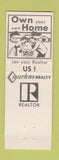 Matchbook Cover - Martens Real Estate Douglassville Reading PA