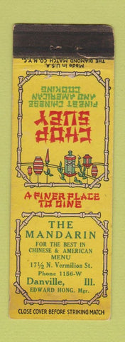 Matchbook Cover - Mandarin Chinese Food Danville IL WEAR