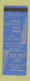 Matchbook Cover - Blue Bird Cafe Albia IA low phone #