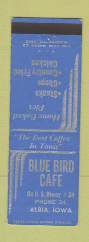 Matchbook Cover - Blue Bird Cafe Albia IA low phone #