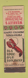 Matchbook Cover - Wearley's Seafood Washington DC WORN