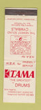 Matchbook Cover - Tama Drums New Zealand Hakes Bay Napier WEAR