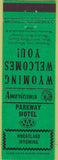 Matchbook Cover - Perkins Americana Parkway Motel Wheatland WY Green