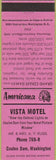 Matchbook Cover - Perkins Americana Vista Motel Coulee Dam WA Pink
