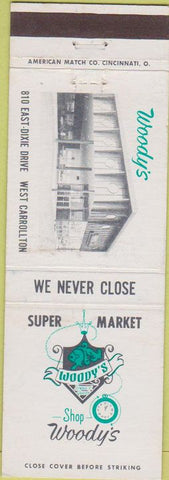 Matchbook Cover - Woody's Super Market West Carrolton