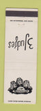Matchbook Cover - 3 Judges New Haven CT
