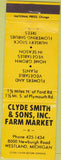 Matchbook Cover - Clyde Smith Farmers Market Westland MI