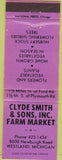 Matchbook Cover - Clyde Smith Farmers Market Westland MI WORN