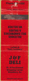 Matchbook Cover - J and F Deli Woodbury NJ