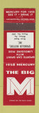 Matchbook Cover - 1958 Mercury Spangler Motors Milton PA