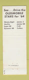 Matchbook Cover - 1964 Olsmobile Osgoods Chevrolet Galeton PA
