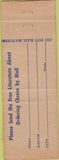 Matchbook Cover - Gerber's Cheese Chop Hartford WI red font