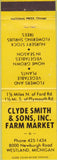 Matchbook Cover - Clyde Smith Farmers Market Westland MI