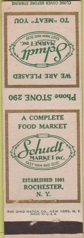 Matchbook Cover - Schudt Market Inc Rochester NY