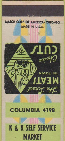 Matchbook Cover - K and K Self Service Market Washington DC