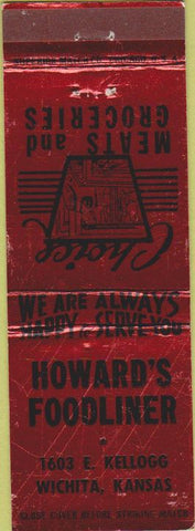 Matchbook Cover - Howard's Foodliner Wichita KS