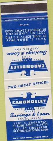 Matchbook Cover - Carondelet Savings Loan St Louis MO