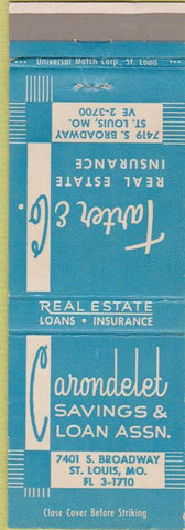 Matchbook Cover - Carondelet Savings Loan St Louis MO