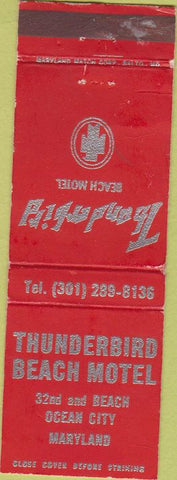Matchbook Cover - Thunderbird Beach Motel Ocean City MD