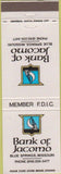 Matchbook Cover - Bank of Jacomo Blue Springs MO