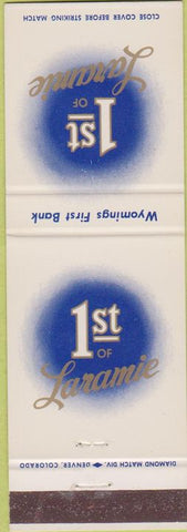 Matchbook Cover - 1st Bank of Laramie WY