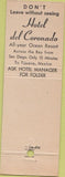 Matchbook Cover - Chapman Park Hotel Los Angeles CA