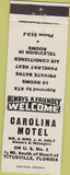 Matchbook Cover - Carolina Motel Titusville FL