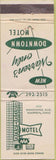 Matchbook Cover - Downtown Motel Warren OH