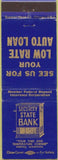 Matchbook Cover - Security State Bank Hibbing MN