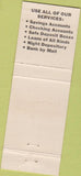 Matchbook Cover - Security State Bank Hibbing MN