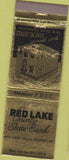 Matchbook Cover - Red Lake County State Bank Red Lake Falls MN