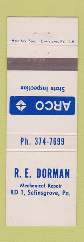Matchbook Cover - Arco RE Dorman Selinsgrove PA