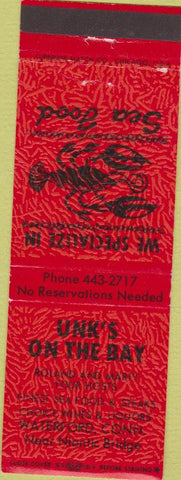 Matchbook Cover - Unk's on the Bay Waterford CT