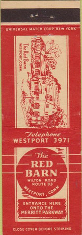 Matchbook Cover - The Red Barn Westport CT