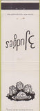 Matchbook Cover - 3 Judges New Haven CT