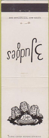 Matchbook Cover - 3 Judges New Haven CT