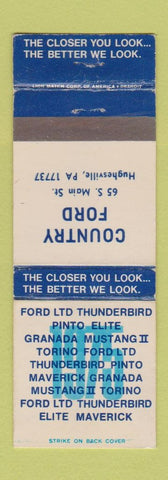 Matchbook Cover - 1975 Ford Hughesville PA WEAR